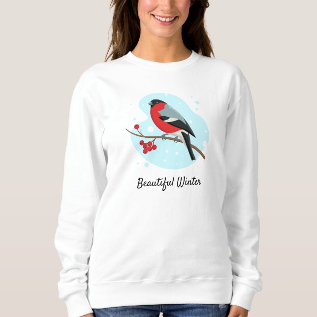 Moletom Belo Bullfinch de inverno (Frente)