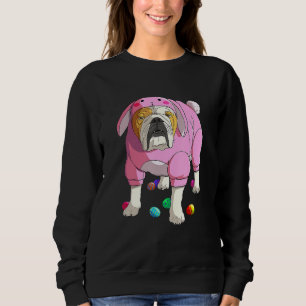 Moletom Belo Cachorro Inglês Coelhinho Pajama Fita Com Ea