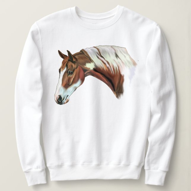 Moletom Belo Chestnut Tovero Paint Horse (Frente do Design)