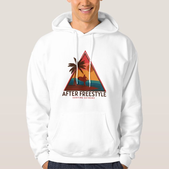 Moletom Belo Design depois do estilo livre retro Hood Silh (Frente)