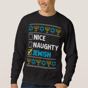 Moletom Belo e malvado Hanukkah Ugly Christmas Chanuk