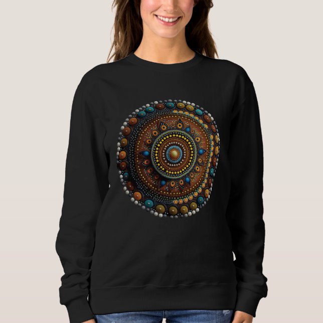 Moletom Belo Mandala de Pontos Geométricos (Frente)