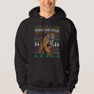 Moletom Belo Tigre Feliz Natal Ugly Xmas Grande Gato