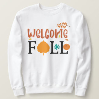 Moletom Bem-vindos Queda com Folhas de outono