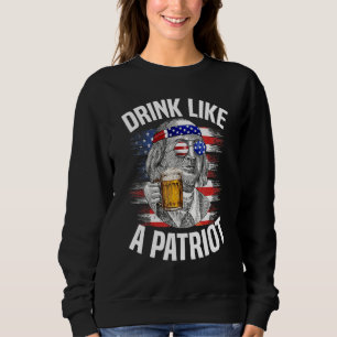 Moletom Ben Drankin 4 De Julho Bebe Como Um Patriota Usa F