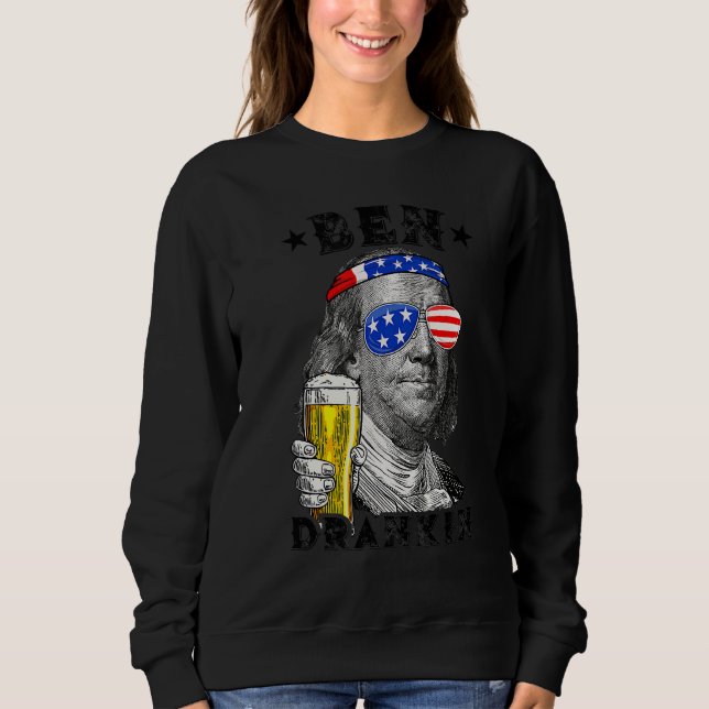 Moletom Ben Drankin Benjamin Franklin Bebeu Cerveja 4 De J (Frente)