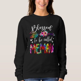 Moletom Bendita por ser chamada de Mamãe e Memaw Floral Ti