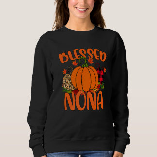 Moletom Bendito Nona Pumpkin Leopard Feliz Mulher Grata
