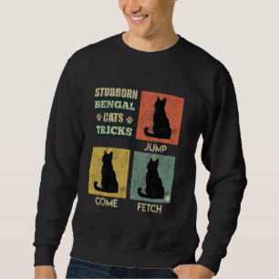 Moletom Bengala Cats STUBBORN BENGAL CATARRÕES Funny Vint