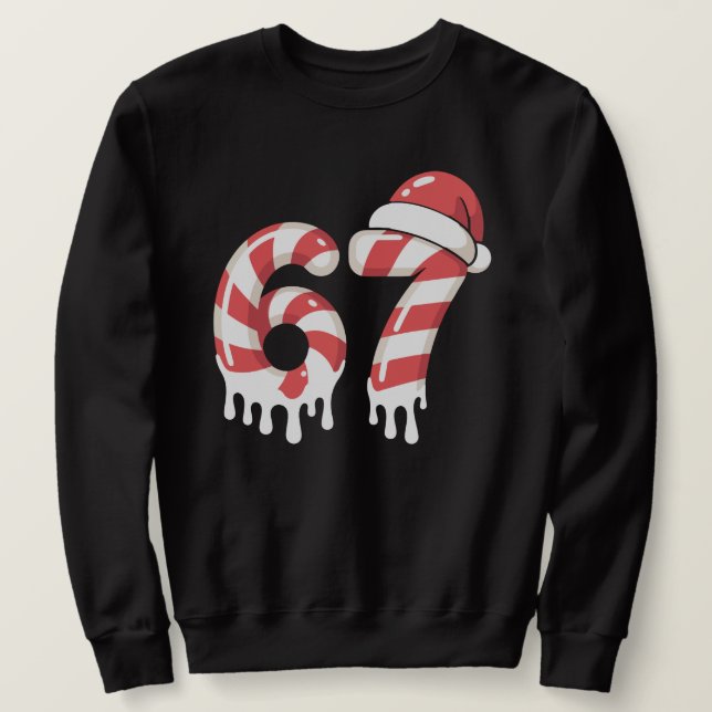 Moletom Bengala de Açúcar Derretendo 67 Natal "Seis Sete"  (Frente do Design)
