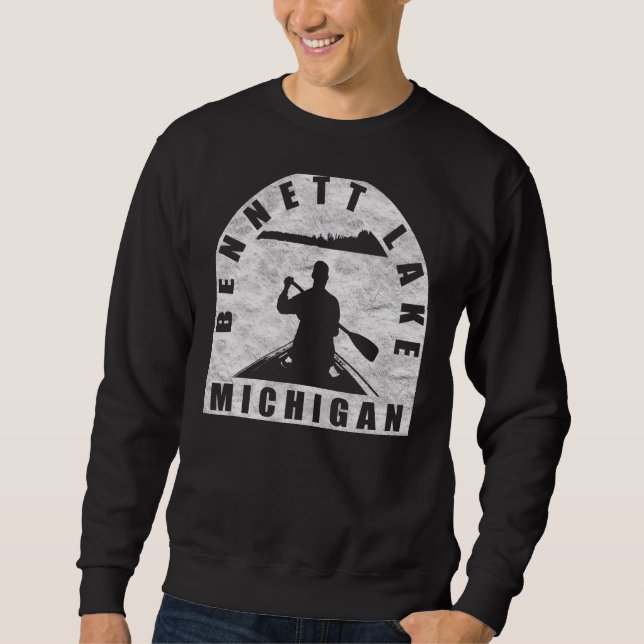 Moletom Bennett Lake Canoeing Michigan (Frente)