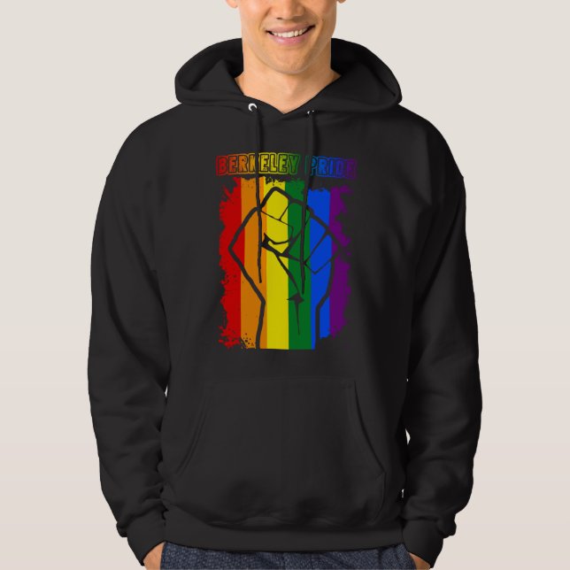 Moletom Berkeley LGBT Pride Month LGBTQ Rainbow Flag Gay L (Frente)