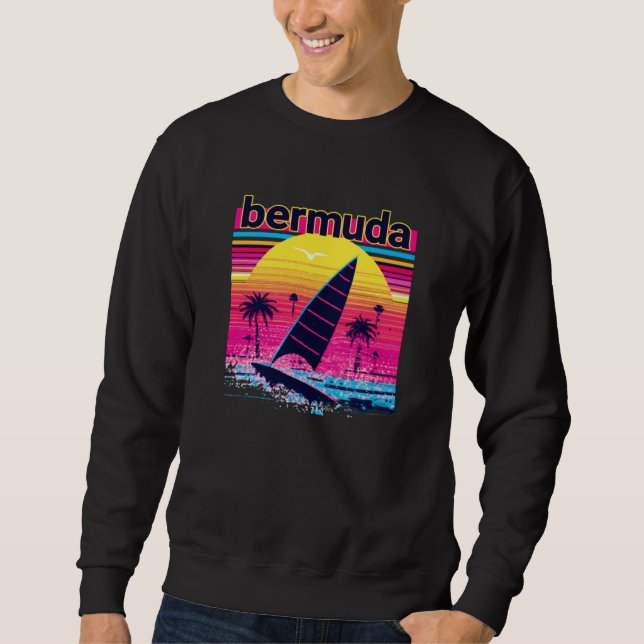 Moletom Bermuda Retro 80s Style Souvenir Beach (Frente)