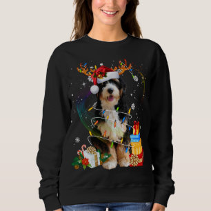 Moletom Bernedoodle Christmas Reindeers Papais noeis Light