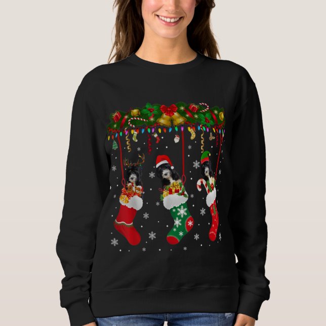 Moletom Bernedoodle Em Sock Xmas Reindeer Papais noeis ELF (Frente)