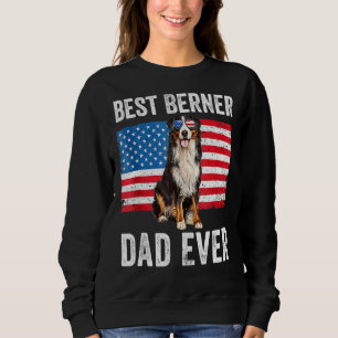 Moletom Berner Pai American Flag Dog Proprietário do Cacho