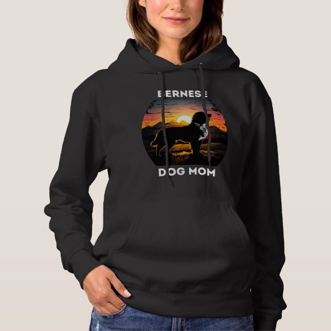 Moletom Bernese e a Ascensão Sun para a mãe do cão Bernês (Frente)
