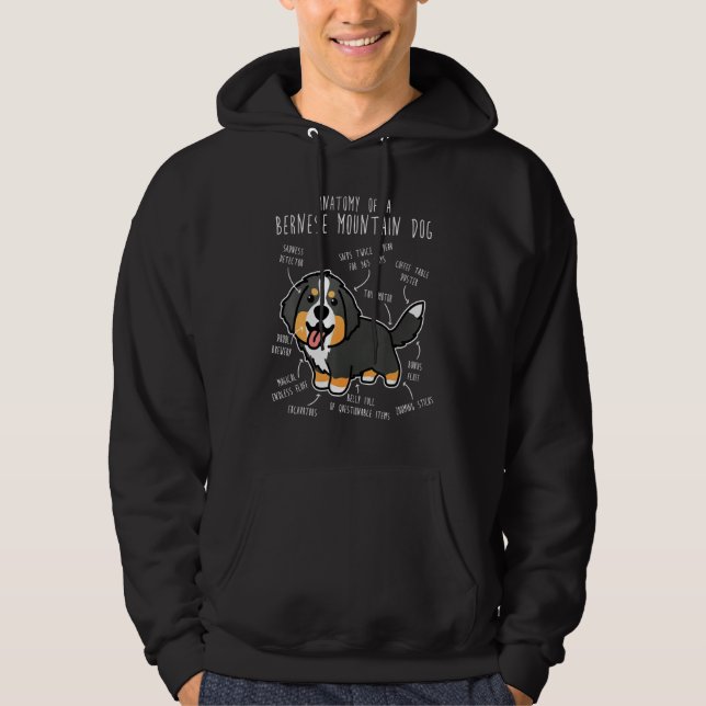 Moletom Bernese Mountain Dog Anatomy  Cute Pet Dog Mom Dog (Frente)