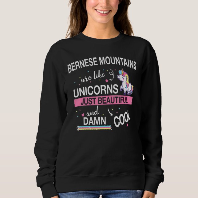 Moletom Bernese Mountain Dog Farming Dog Unicorn (Frente)