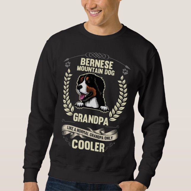 Moletom Bernese Mountain Dog Grandpa Like A Normal Grandpa (Frente)