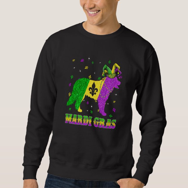 Moletom Bernese Mountain Dog Mardi Gras Carnival Jester Be (Frente)