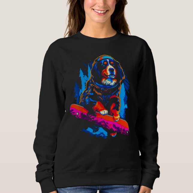 Moletom Bernese Mountain Dog Snowboard (Frente)