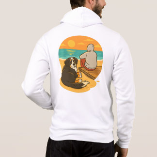 Moletom Bernese Mountain Dog Sunset Beach Companion