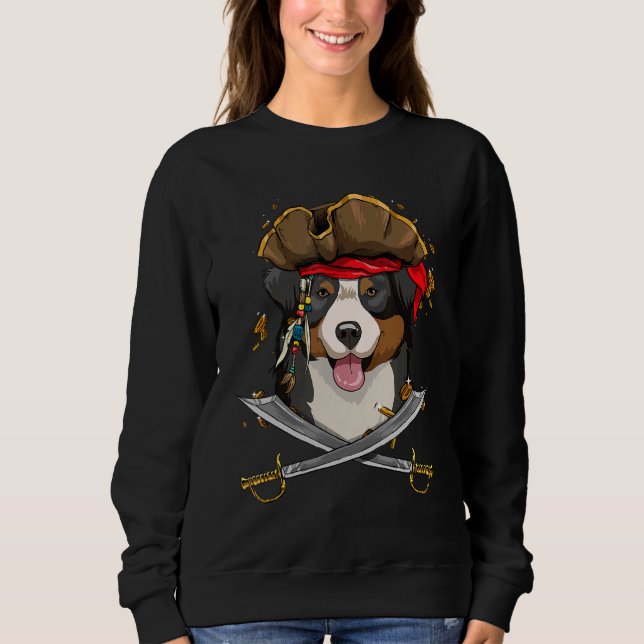 Moletom Bernese Mountain Pirata Crianças Cão Pirata Pumpki (Frente)