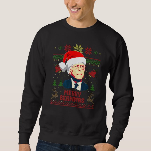 Moletom Bernie Sanders Feliz Bernmas Natal (Frente)