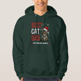 Moletom Best Cat Dad Personalized family  name christmas