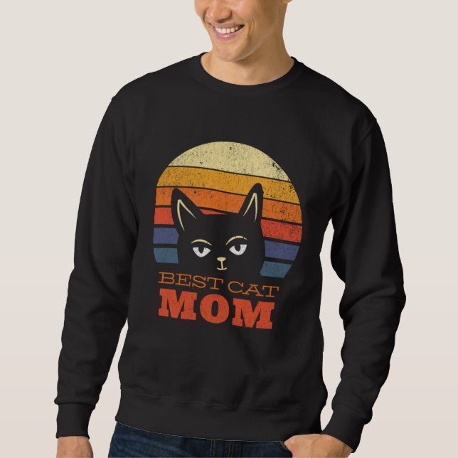 Moletom Best Cat Mom Present for Mothers Day  Cute Cat  Mo (Frente)