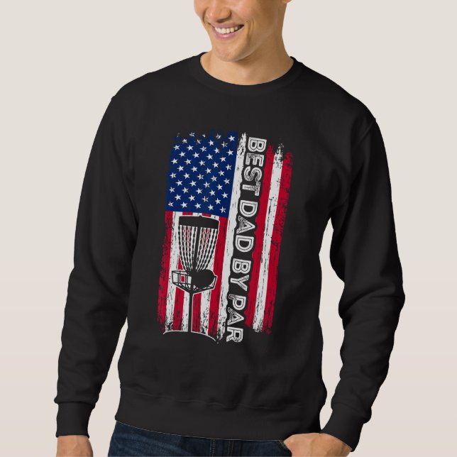 Moletom Best Dad By Par Shirt American Flag Father's Day D (Frente)