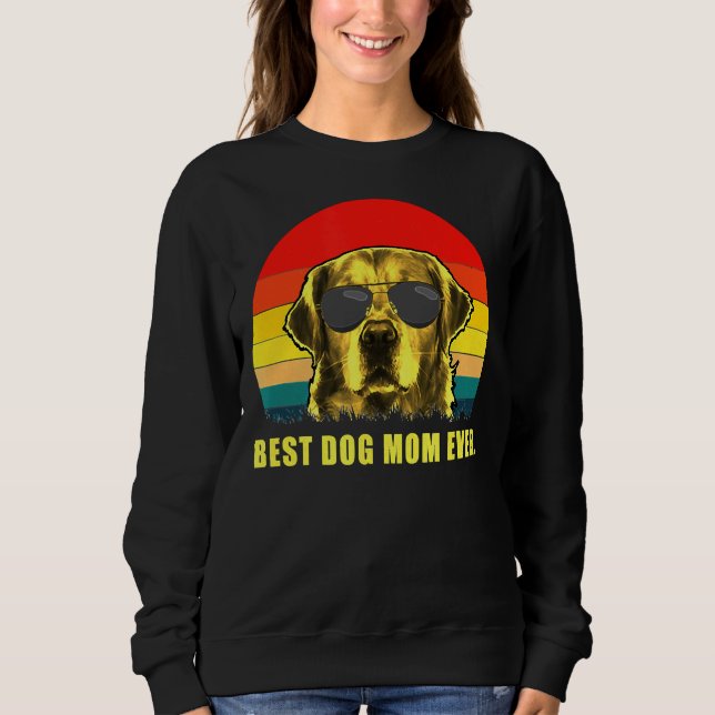 Moletom Best Dog Mom Ever Golden Retriever   (Frente)