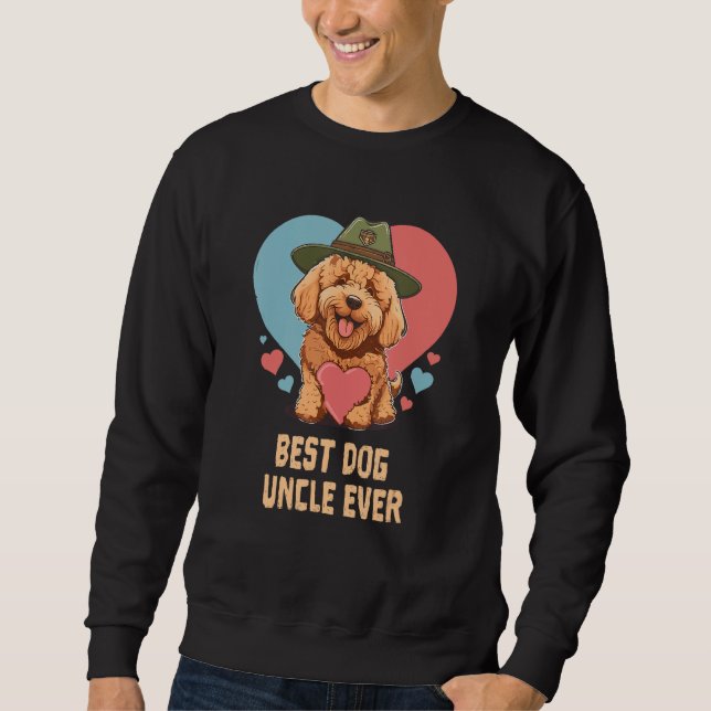 Moletom Best Dog Uncle Ever Goldendoodle Dog Dad Cute Dog (Frente)