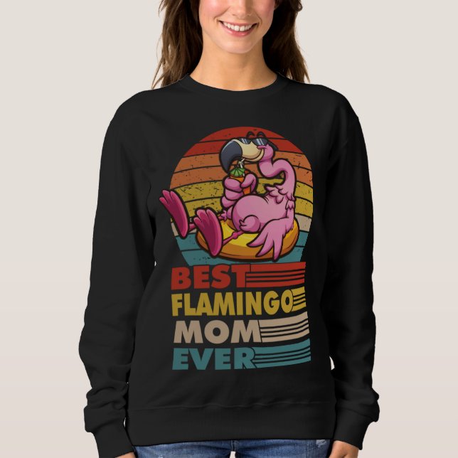 Moletom best flamingo mom ever for a flamingo  mothersday (Frente)
