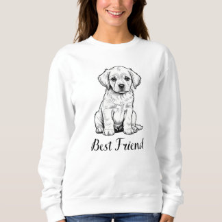 Moletom Best Friend Puppy Sketch - Adorable Dog Art