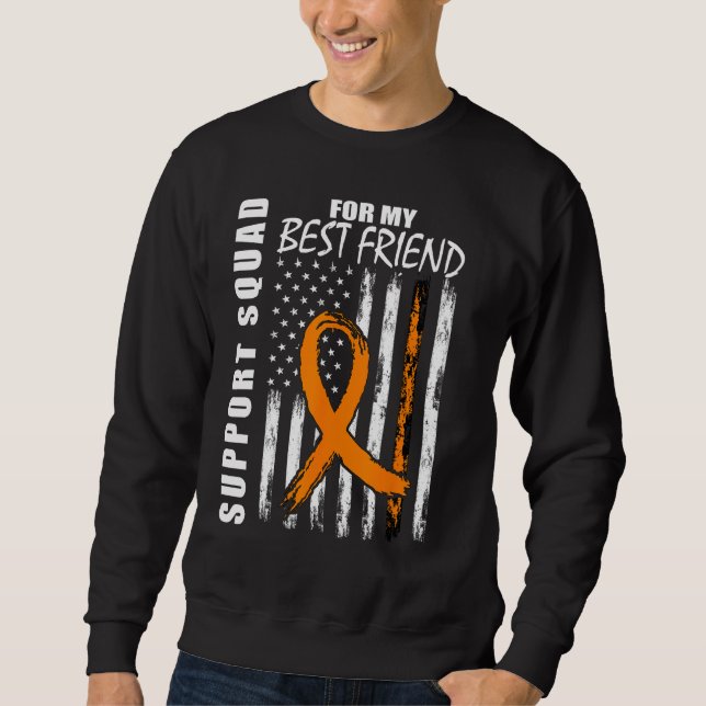 Moletom Best Friend Support Leukemia Awareness Flag Suppor (Frente)