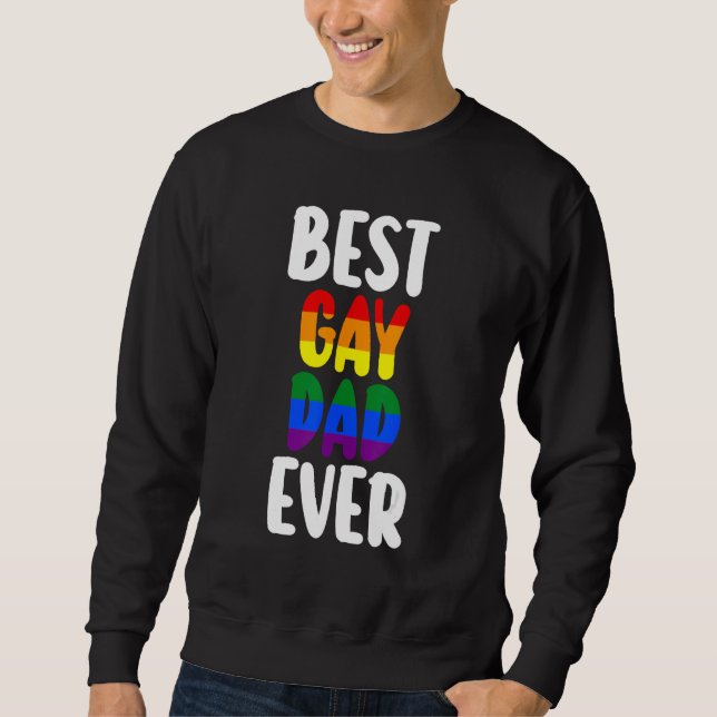 Moletom best gay dad ever LGBTQ Gay Pride (Frente)