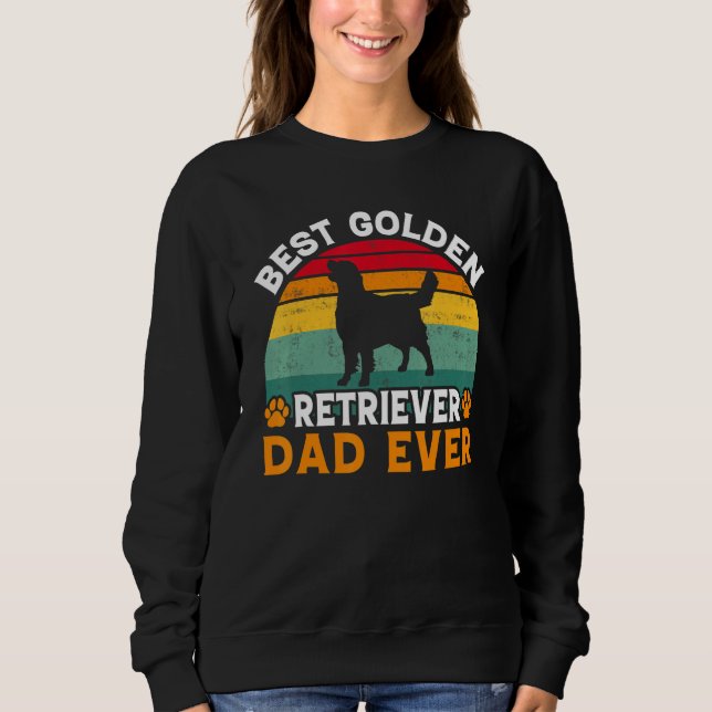 Moletom Best Golden Retriever Dad Ever Golden Retriever Da (Frente)