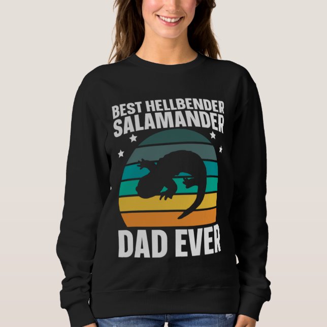 Moletom Best Hellbender Salamander Dad Biologist Retro (Frente)