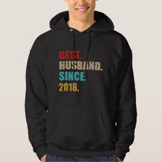 Moletom Best husband since 2018 4th wedding anniversary