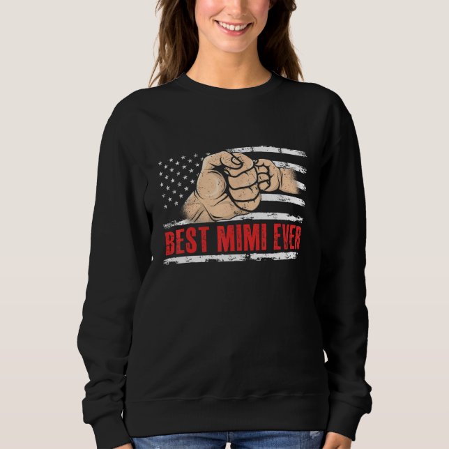 Moletom Best Mimi Ever US American Flag 4th Of July (Frente)