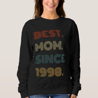 Moletom Best Mom Since 1998 Outfit  for Her Women Retro Vi