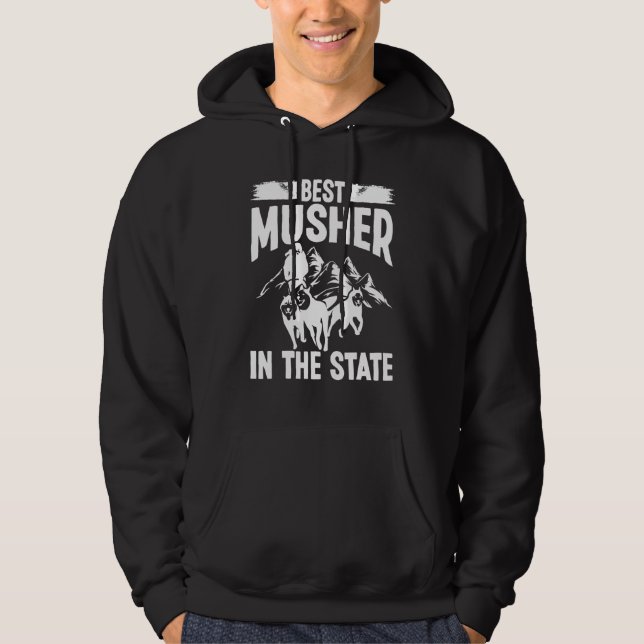 Moletom Best Musher in the State Alaska Mushing Sled Dog R (Frente)