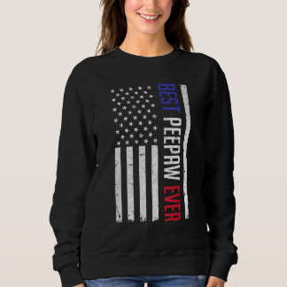 Moletom Best Peepaw Ever American Flag For Fathers Day Pe