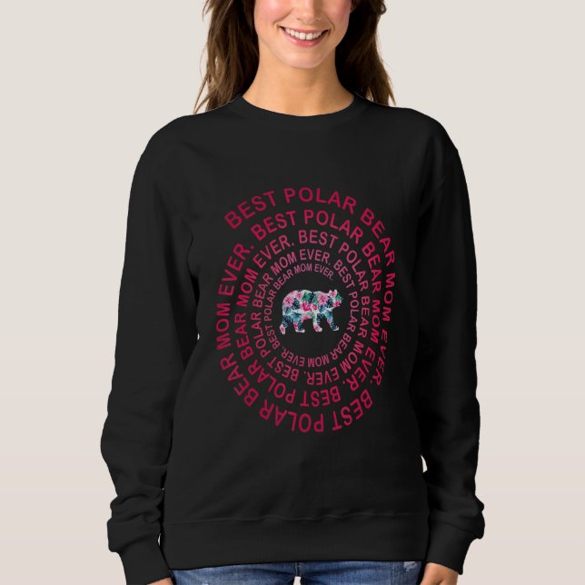 Moletom Best Polar Bear Mom Ever Spiral Mother s Day (Frente)
