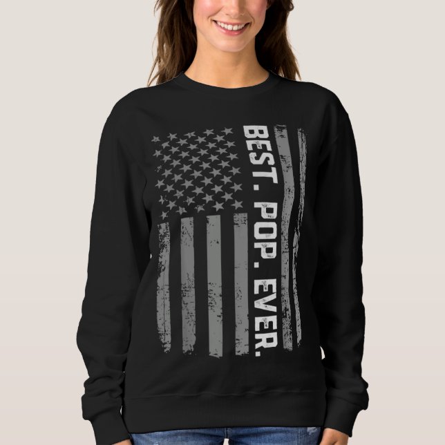Moletom Best Pop Ever Vintage American Flag (Frente)