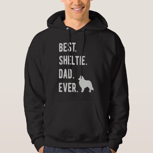 Moletom Best Sheltie Dad Ever Mens Shetland Sheepdog Dog (Frente)