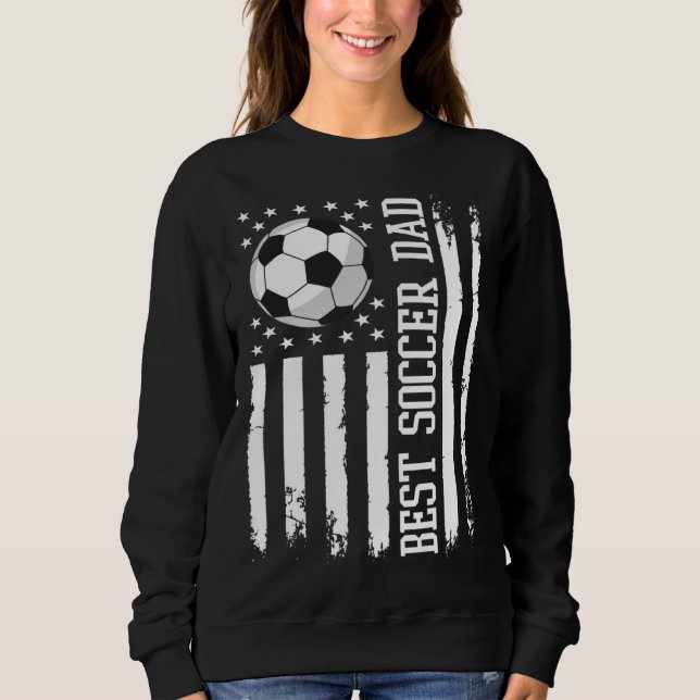 Moletom Best Soccer Dad Soccer Daddy US Flag (Frente)