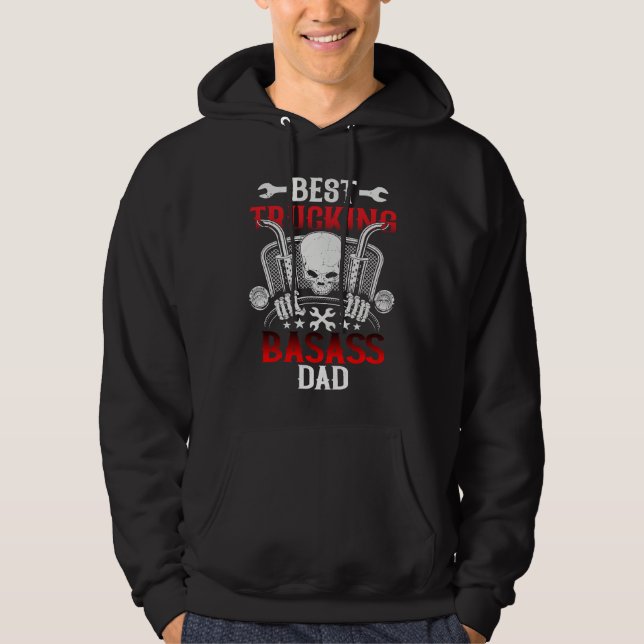 Moletom Best Trucking Dad Truck Driver Father Dad Husband  (Frente)